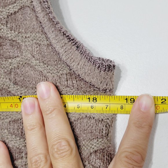 Moffi Vintage Coquette Soft Sweater Vest Cozy Grandma Pockets Retro Cottagecore - Picture 9 of 10